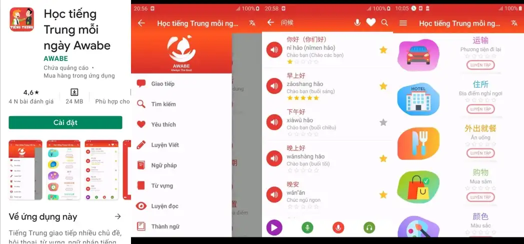 Tiếng Trung mỗi ngày với AWABE