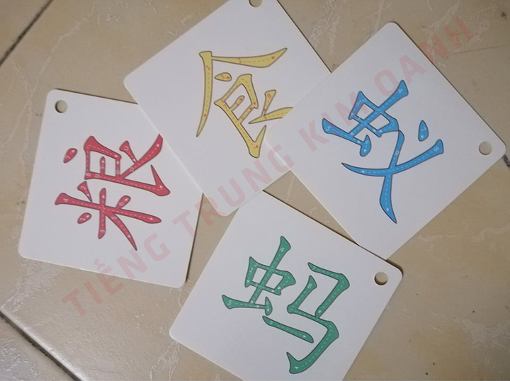 Học chữ Hán bằng thẻ flashcard